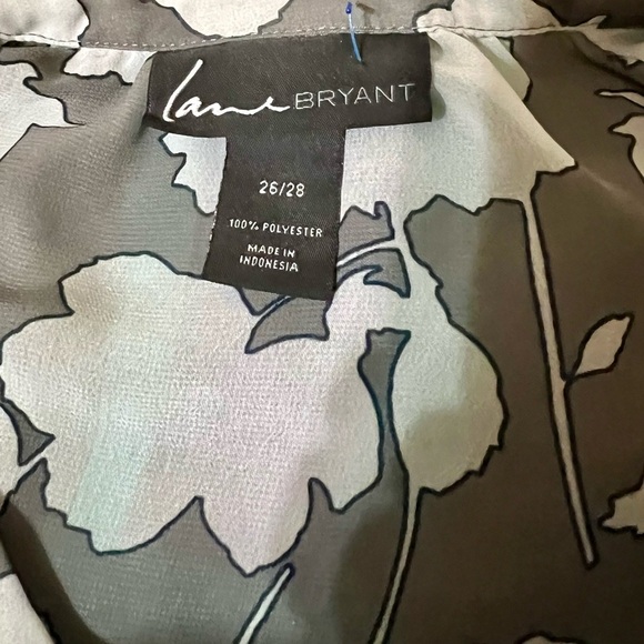 Lane Bryant Boxy Gray and White Tunic Blouse - Picture 6 of 6